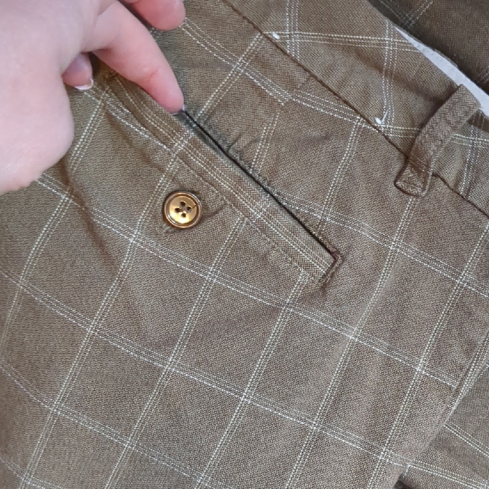 Tan Plaid Trousers - Picture 7 of 10